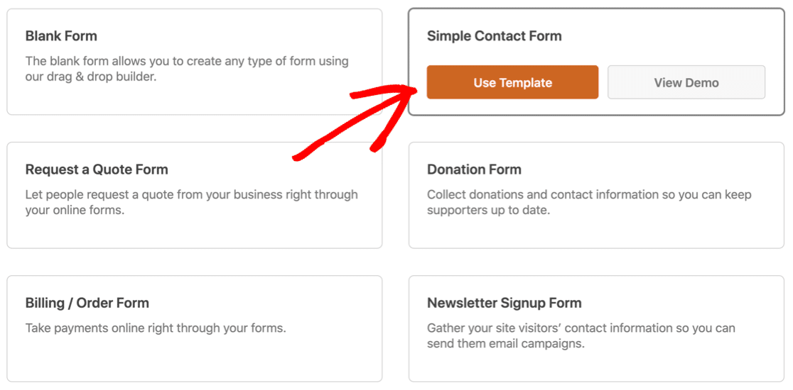 Modèle de formulaire de contact WPForms - WP Mail SMTP WPForms contact form template