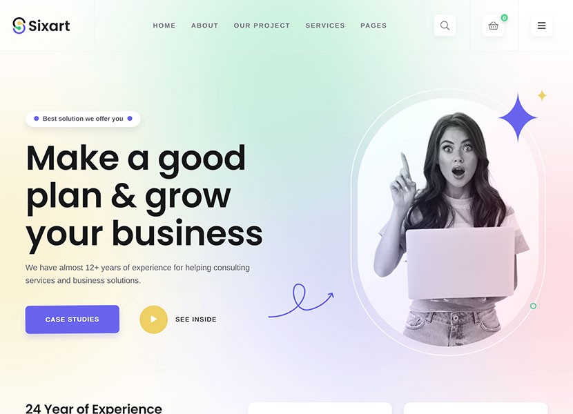Sixart - Tema WordPress para Agência Digital