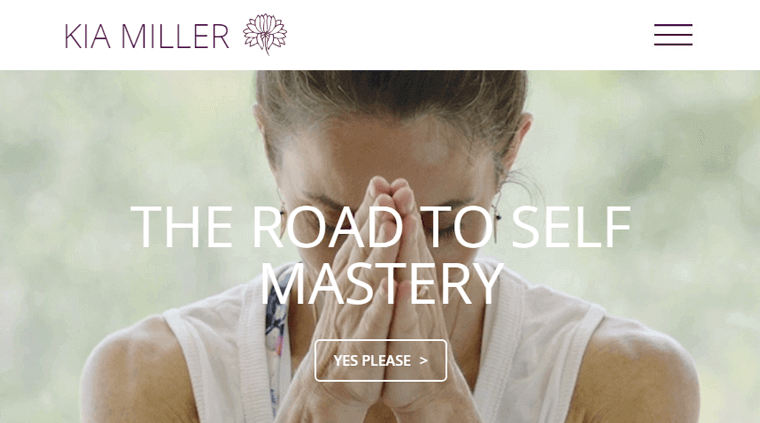 Site de prática de yoga do corpo radiante Kia Miller
