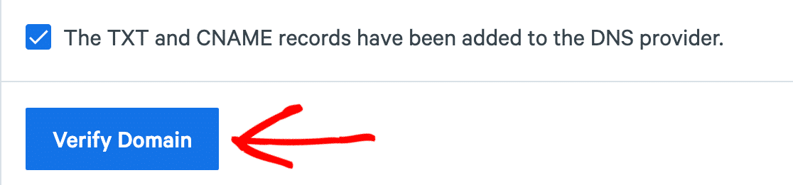 sparkpost-txt-cname-records-added - WP Mail SMTP SparkPost dns records added