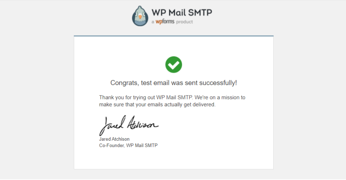 - SMTP Surat WP check test mail in inbox