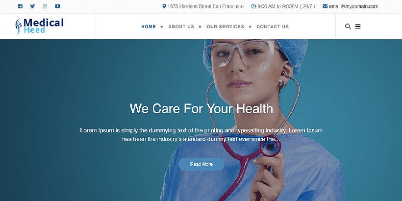 ธีมเวิร์ดเพรสทางการแพทย์ทางการแพทย์ฟรี