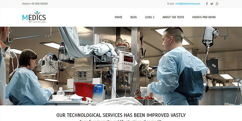 ธีมเวิร์ดเพรสทางการแพทย์ฟรีทางการแพทย์