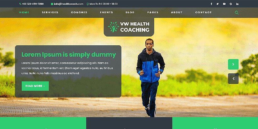 vwhealth 무료 피트니스 WordPress 테마
