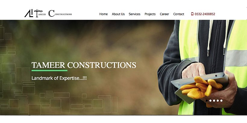 Tameer Constructions 免費建設 WordPress 主題