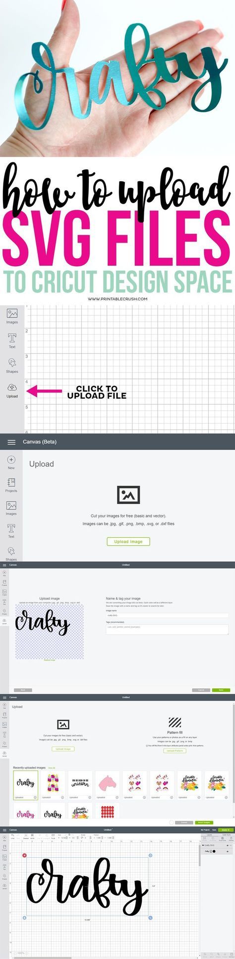 Como faço upload de pacotes SVG para Cricut?
