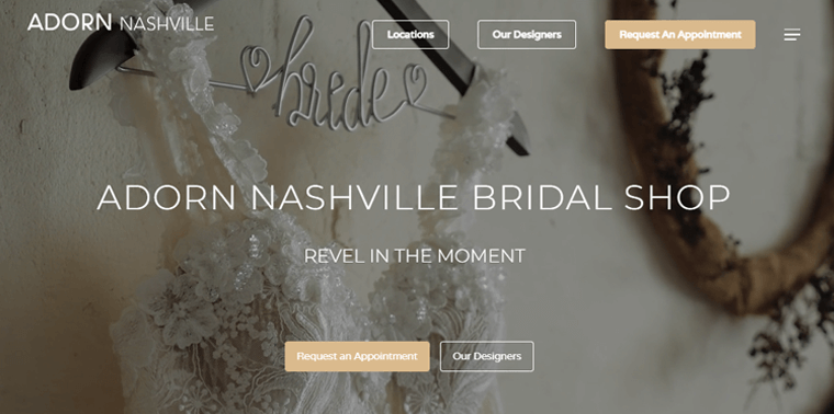 مثال على موقع Adorn Nashville