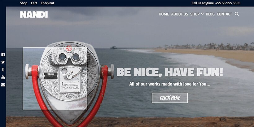 ナンディ無料ポートフォリオワードプレスのテーマ