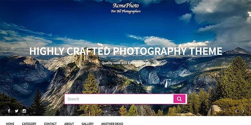 acmephoto Kostenlose Fotografie-WordPress-Themes
