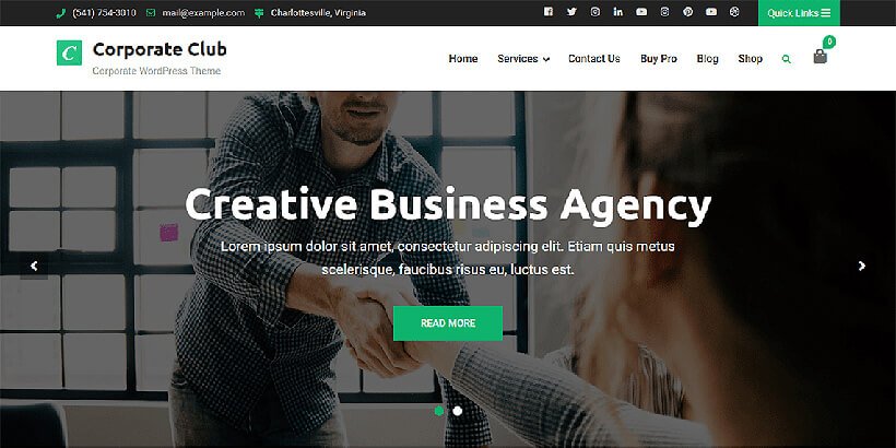 corporateclub teme corporative wordpress gratuite