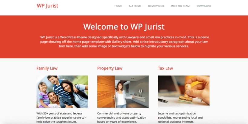 WP Jurist kostenlose WordPress-Themen für Anwälte