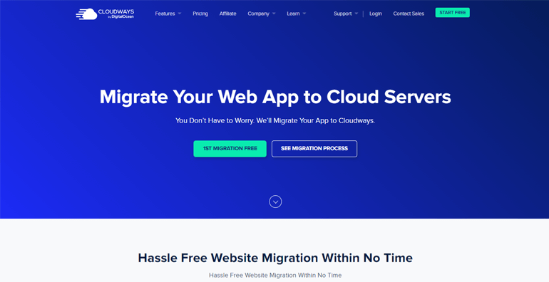 ترحيل موقع Cloudways