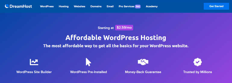 استضافة DreamHost WordPress