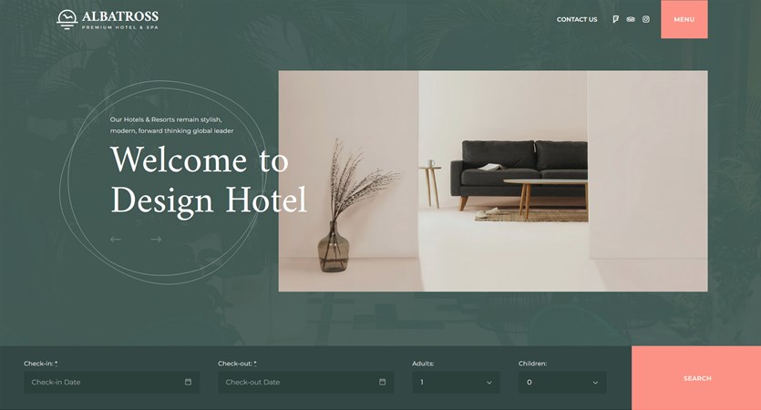 tema de reserva de hotel albatros