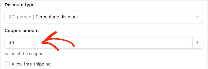 Erstellen eines prozentualen Gutscheincodes