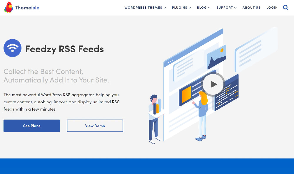 Complementos de noticias de WordPress - Fuentes RSS de Feedzy