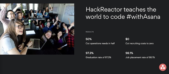 案例研究示例：Asana 和 HackReactor