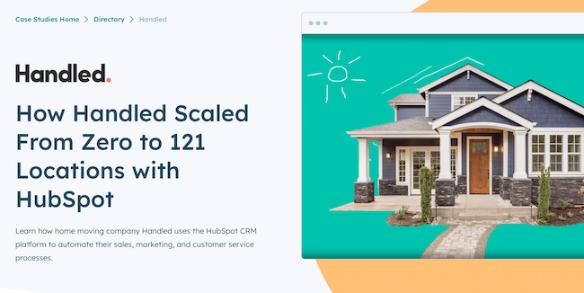 案例研究示例：Handled 和 HubSpot