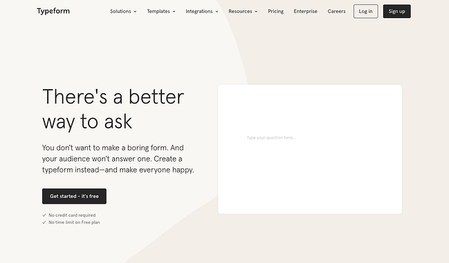 Freemium kesadaran merek: Typeform