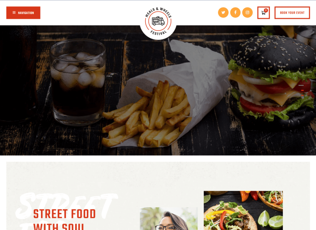膳食和輪子 | Street Festival & Fast Food Delivery WordPress 主題