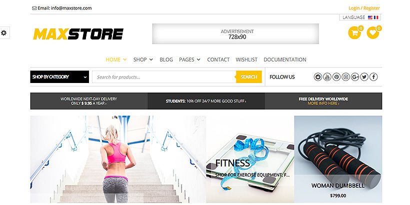 maxstore 最佳 woocommerce 主題
