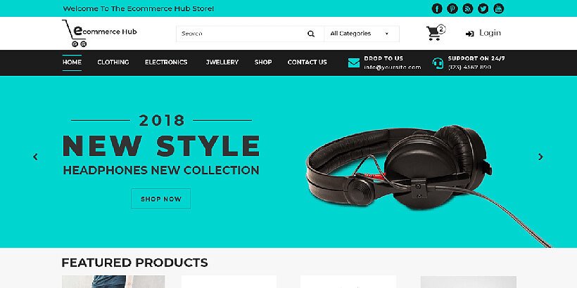 ecommercehub 免費的 woocommerce 主題
