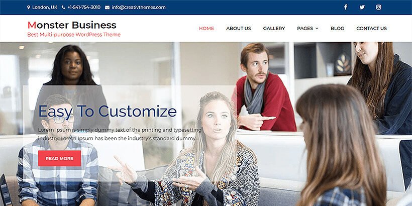 Monsterbusiness kostenlose Business-WordPress-Themen