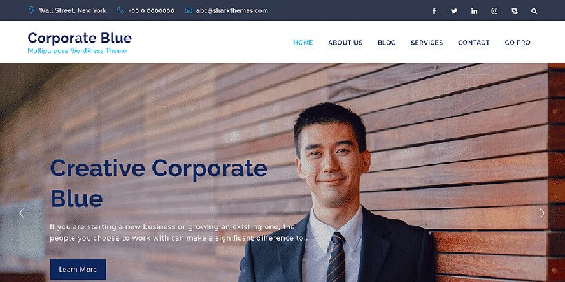CorporateBlue kostenlose Business-WordPress-Themes