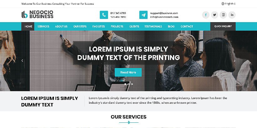 Negocio kostenlose Business-WordPress-Themen