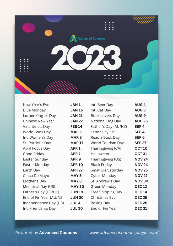 2023-promosyon-takvimi-gelişmiş-kuponları - Gelişmiş Kuponlar