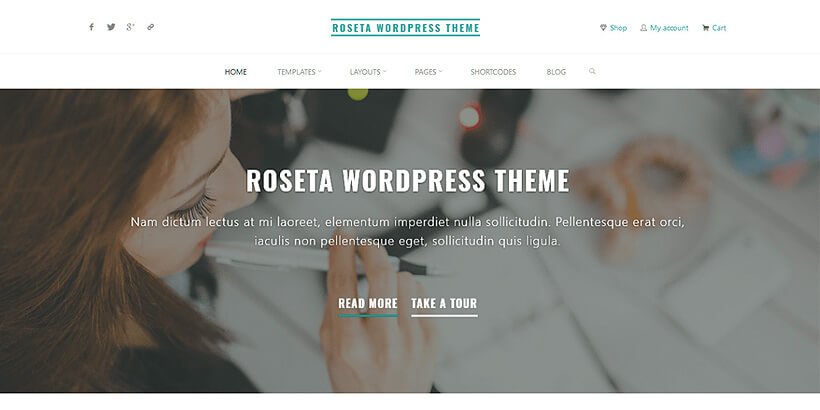Roseta darmowe motywy WordPress z portfolio