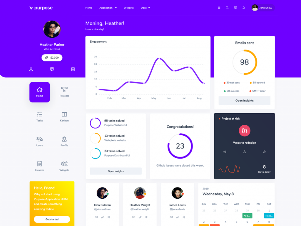 Bootstrap と WordPress の究極の比較 (2023) 5 bootstrap user interface and admin dashboard kit example