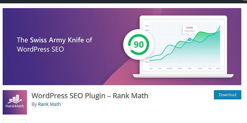 plugin SEO gratis rankmath untuk WordPress