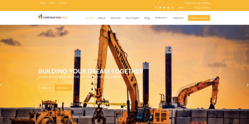 tema wordpress gratis bidang konstruksi