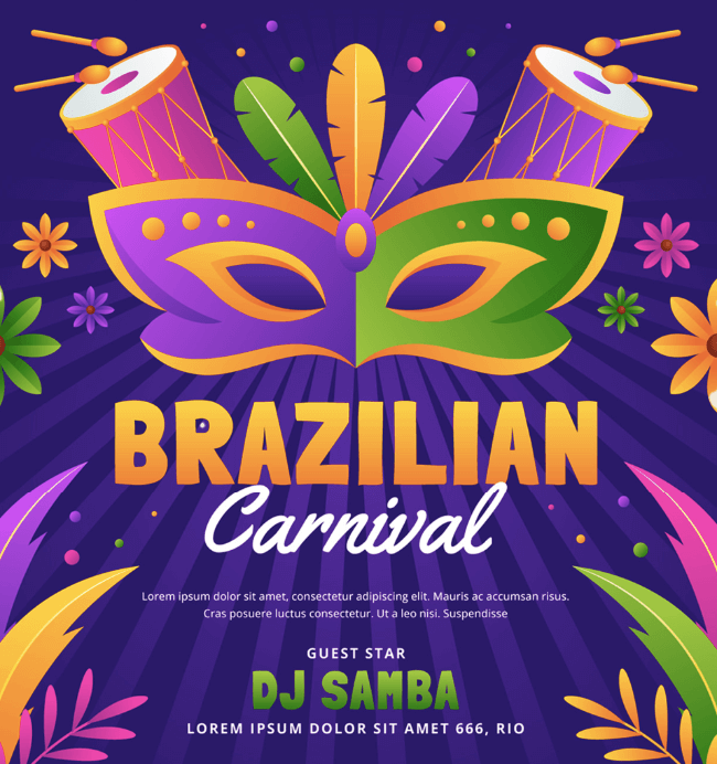 Ideia de Newsletter da Semana do Carnaval do Rio de Janeiro