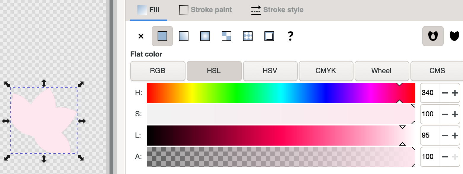 คุณจะเติมวัตถุด้วยสีใน Inkscape ได้อย่างไร?