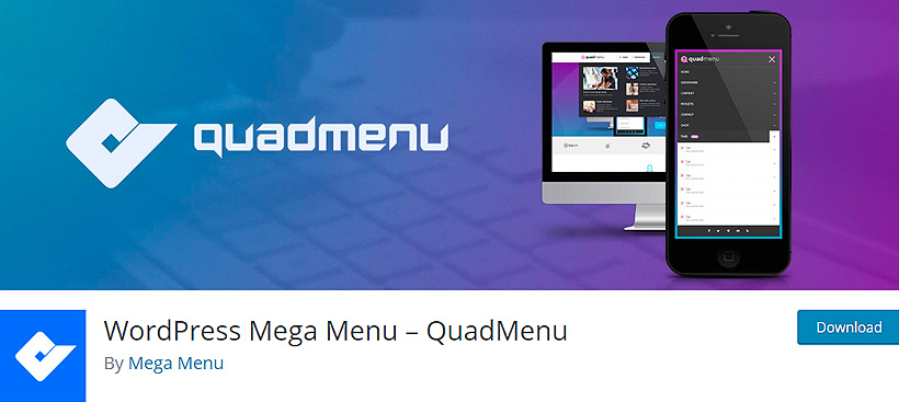 quadmenu los mejores complementos gratuitos de mega menú de wordpress