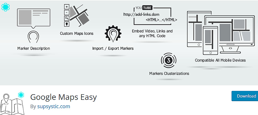 googlemapeasy 最好的免费 WordPress 谷歌地图插件