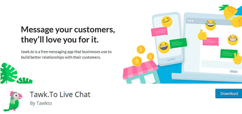 twak 免費的 wordpress 實時聊天插件