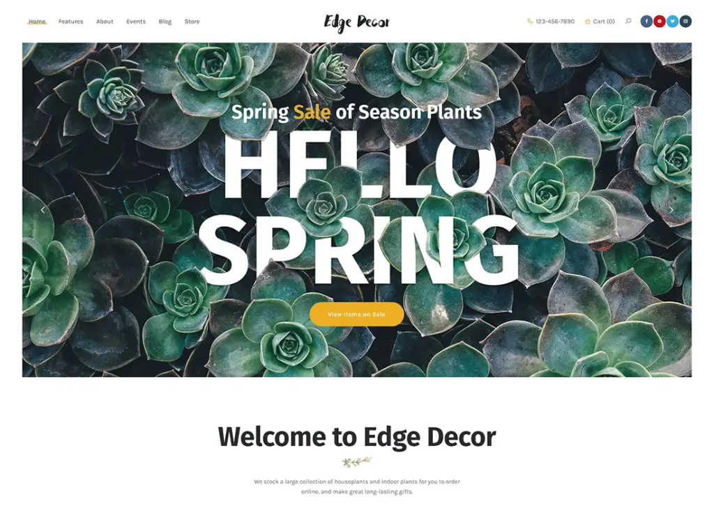 Decoración de borde | Un tema moderno de WordPress para jardinería y paisajismo