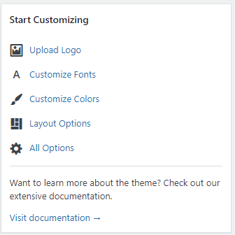 GeneratePress customizer