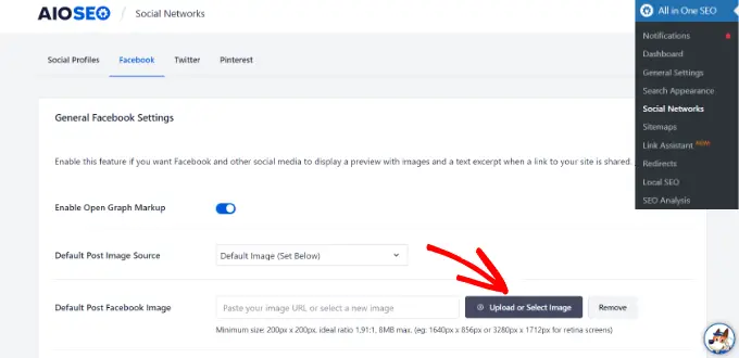 Facebook 開放圖譜 Upload default Facebook image