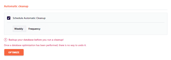 WP-Rocket automatic database Cleanup