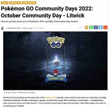ideias de blog, evento da comunidade Pokemon Go