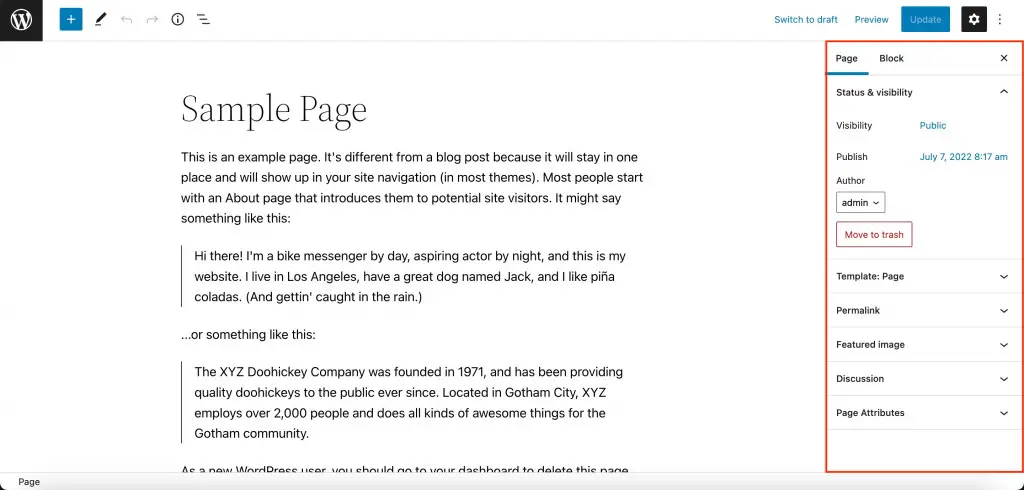 Editor WordPress Gutenberg