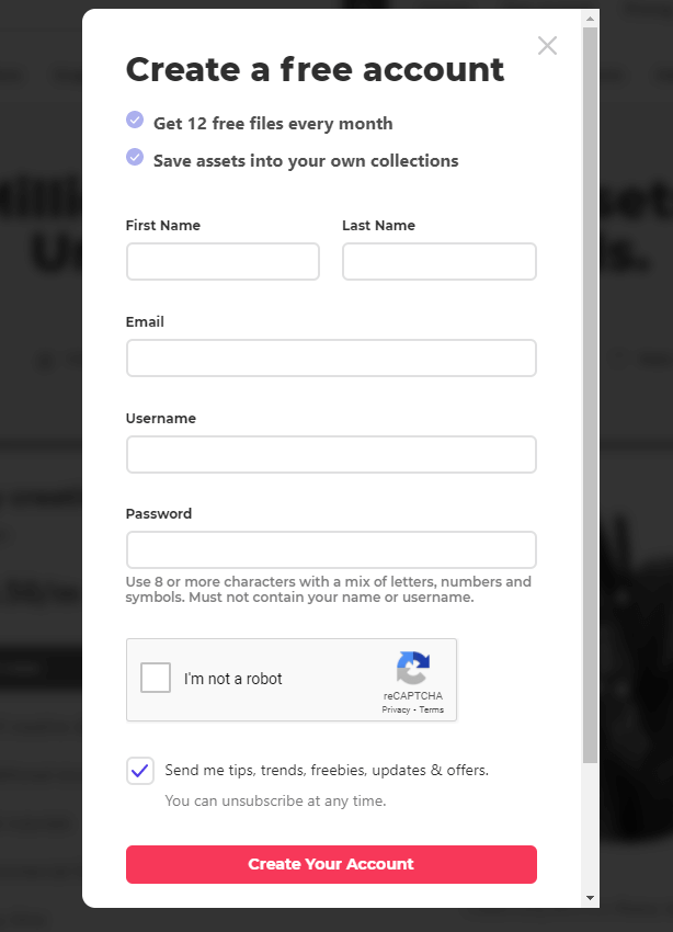 envato Elements free account