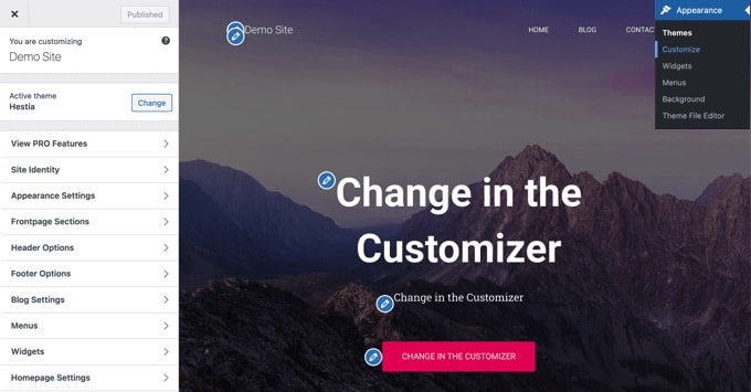 Korzystanie z dostosowywania motywu WordPress Using WordPress's Theme Customizer
