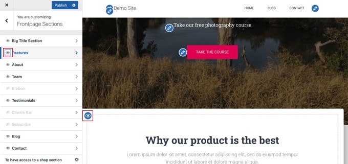 Usuń sekcję z domyślnej strony głównej Hestii Remove a Section of the Default Hestia Homepage