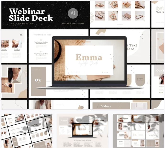 17の最高のリードマグネットテンプレートとそれらを使用する利点9 Webinar course slide deck