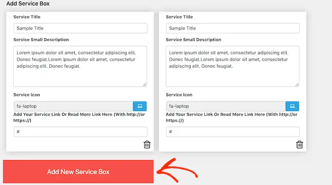 So fügen Sie der Servicebox weitere Dienste hinzu